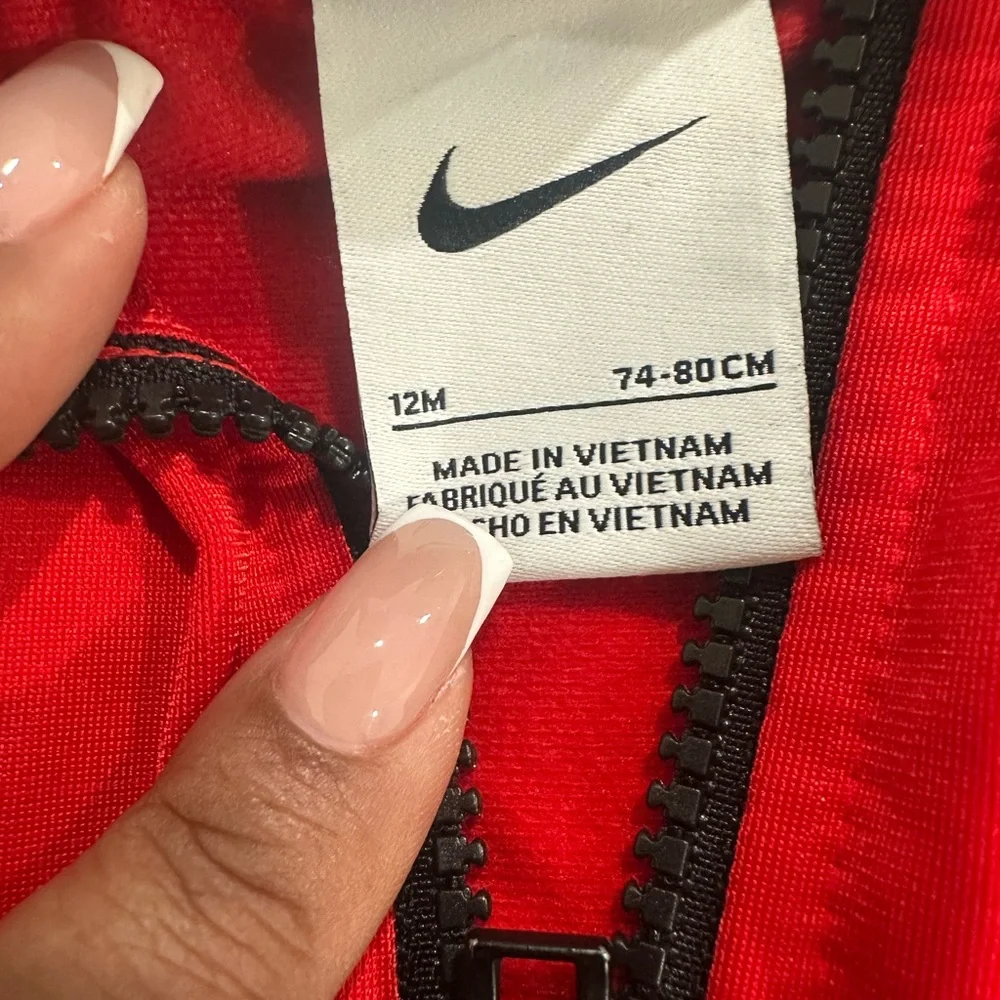 Nike Red and Black Infant Zip Jacket - Picture 3 of 4